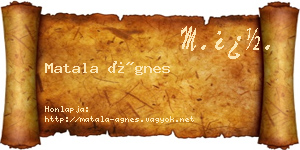 Matala Ágnes névjegykártya